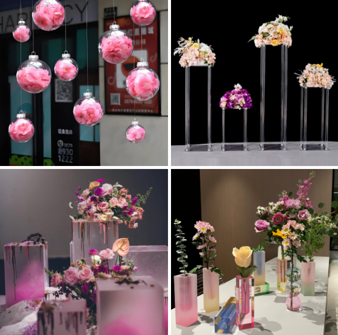 亚克力与鲜花创意组合