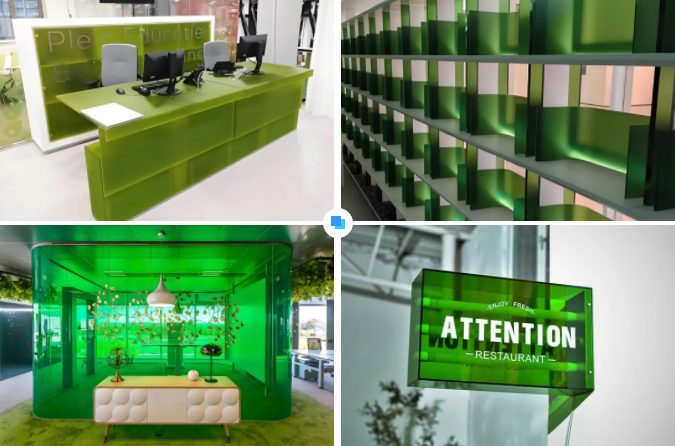 绿色亚克力商业空间 绿色亚克力商业空间