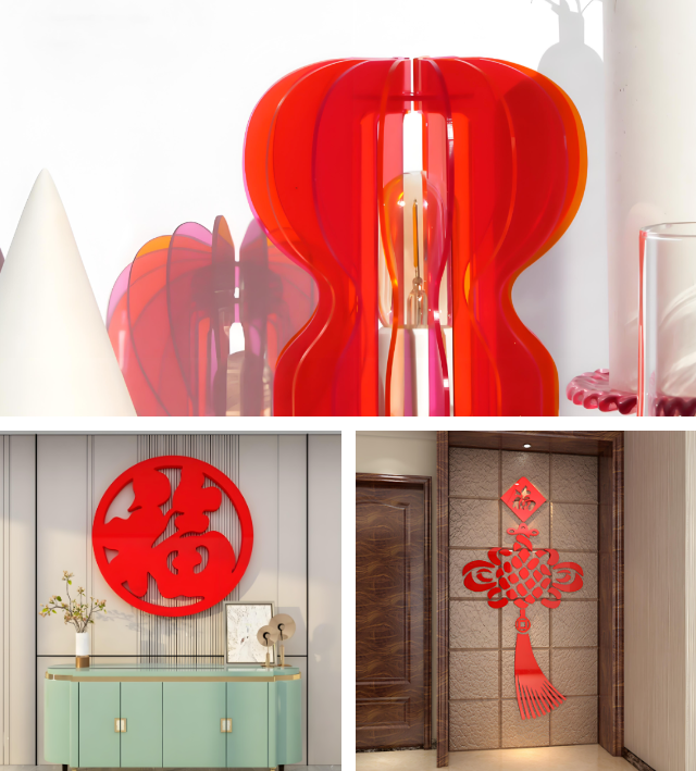 红色亚克力喜庆装饰 红色亚克力喜庆装饰