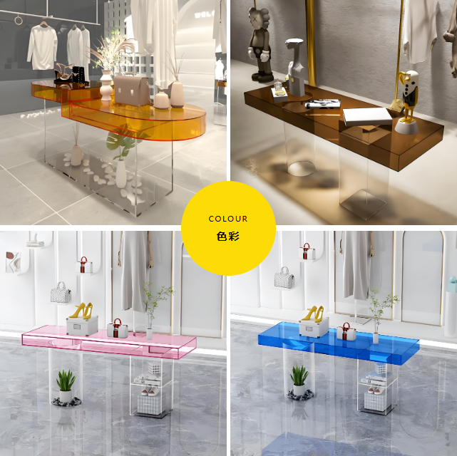 亚克力展示桌中岛流水台