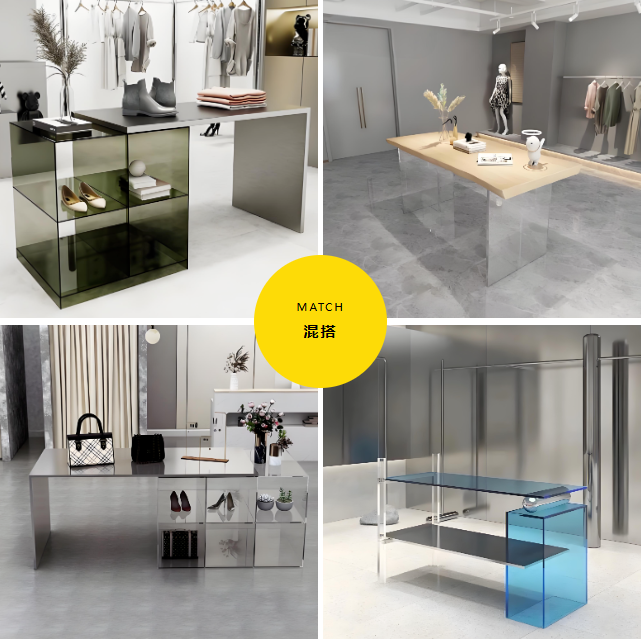 亚克力展示桌中岛流水台