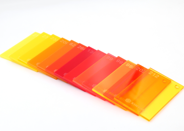 新涛橘红色系亚克力